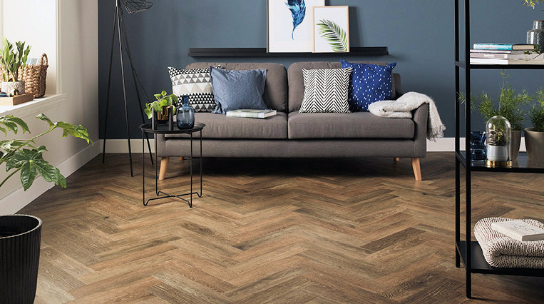 Amtico wood effect chevron floor